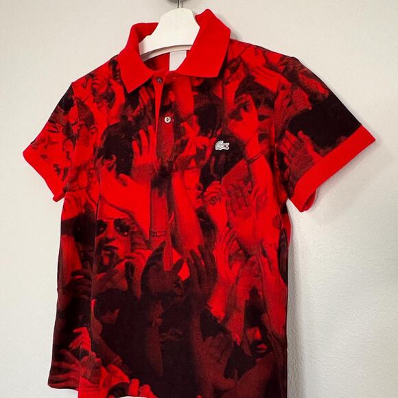 Michael Stipe REM x Lacoste Visionaire 54 Red Polo Small - Picture 2 of 8